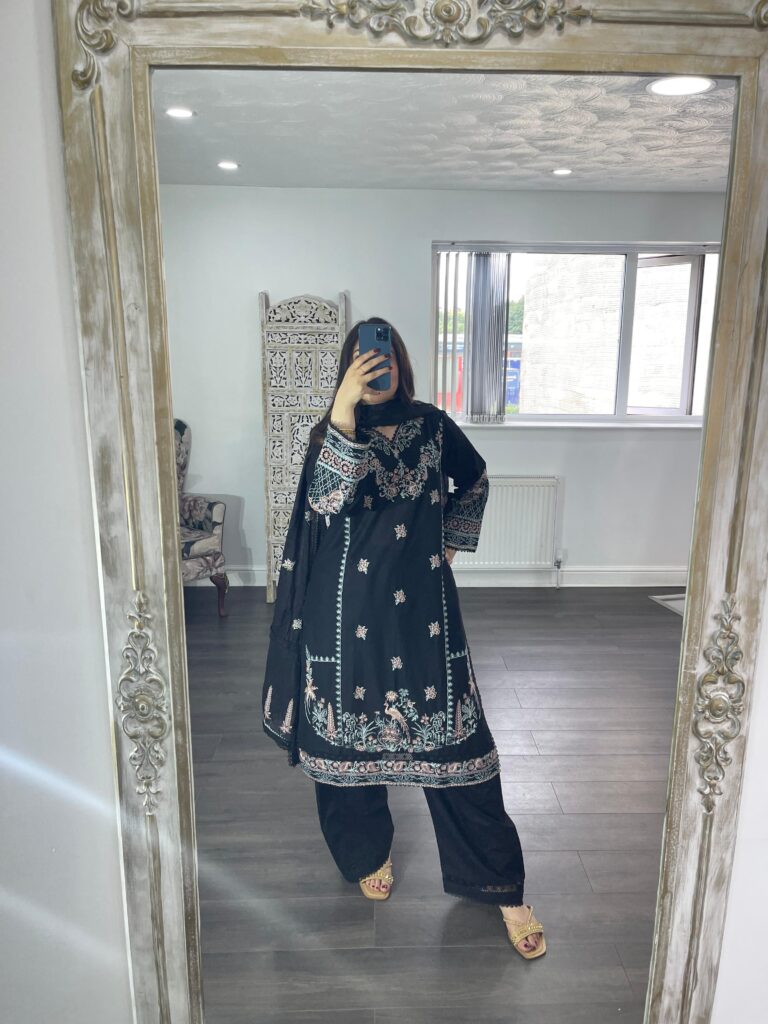 Zartasha Black Embroidered Pret