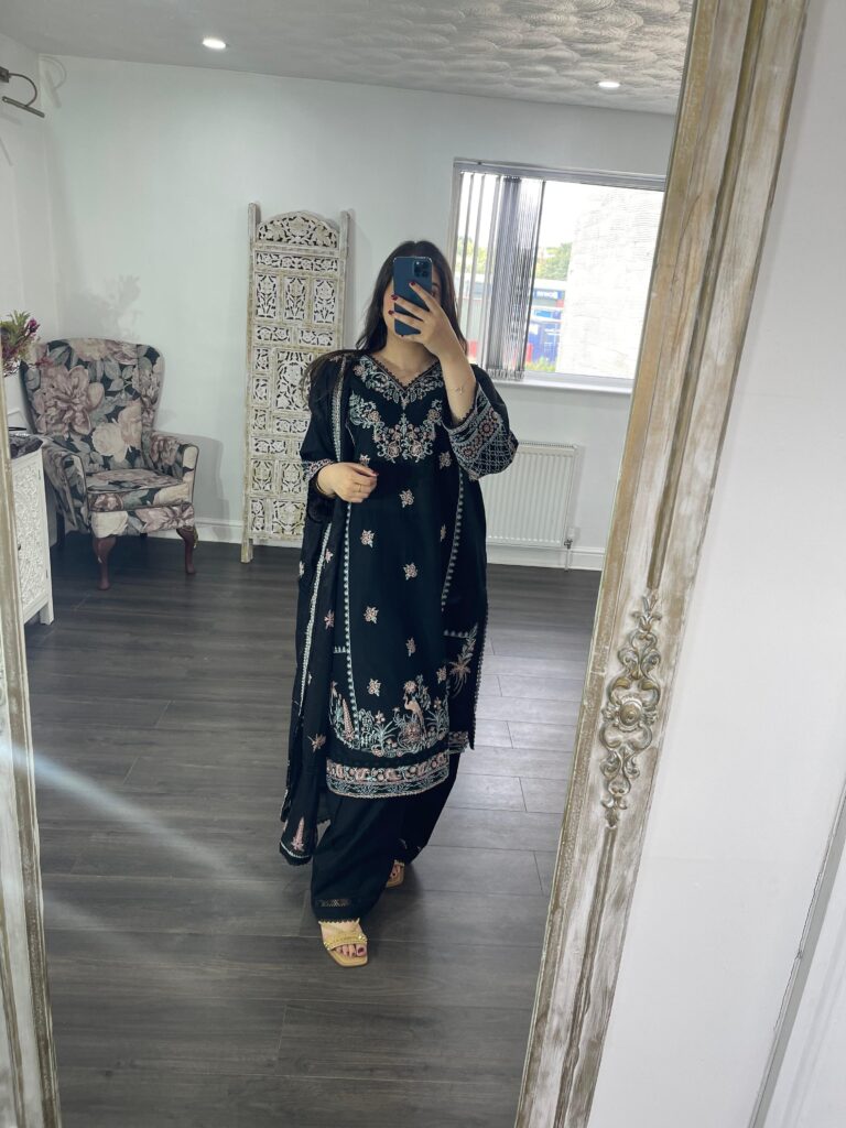 Zartasha Black Embroidered Pret
