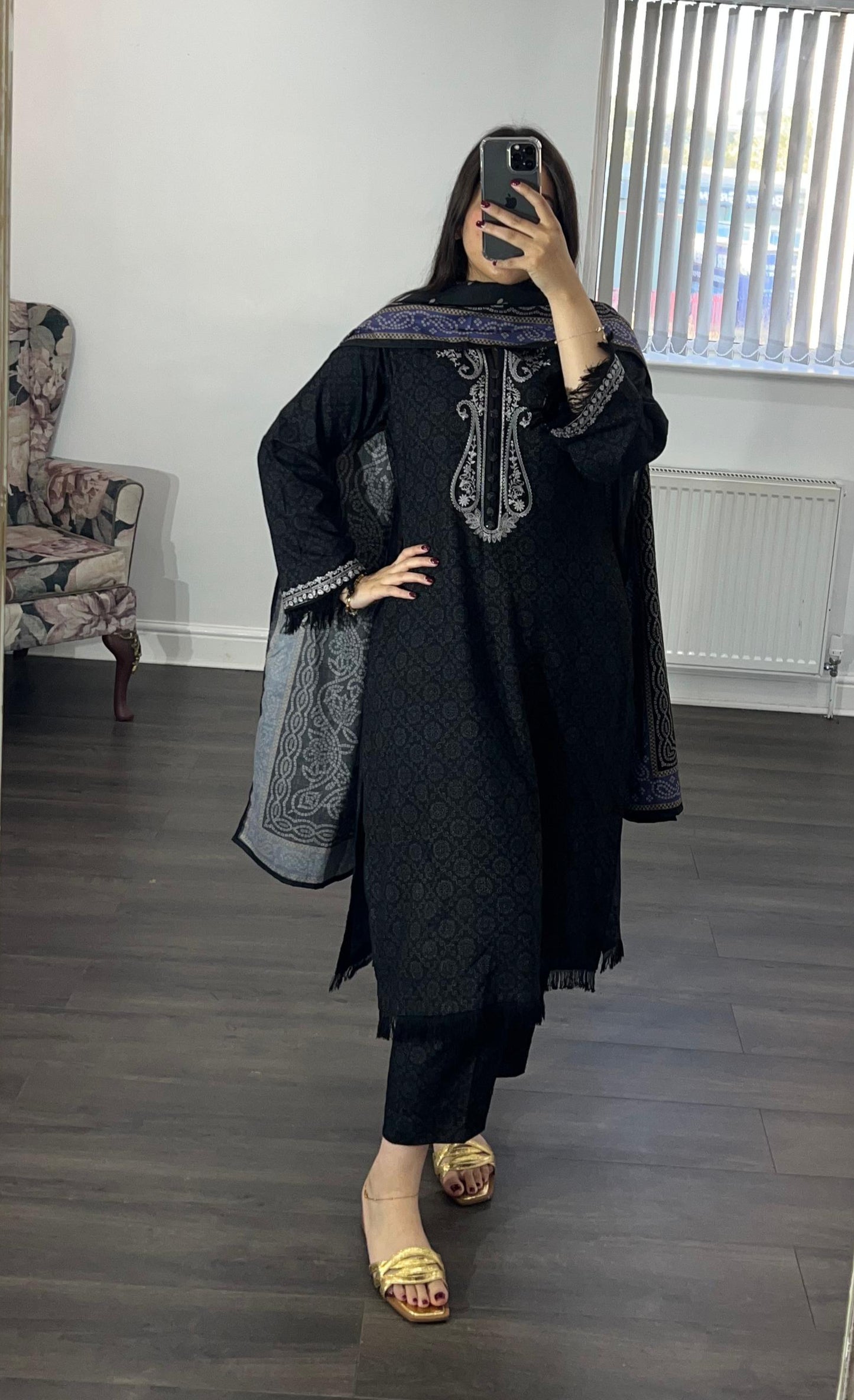 Beenish - Three Piece Outfit With Shawl