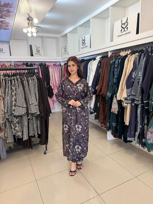 Siyah – 2PC Lawn Suit
