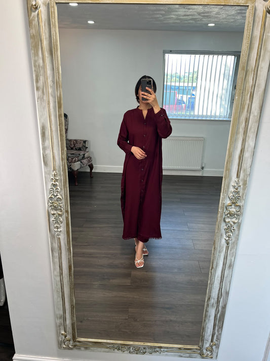 MEHAR – Elegant Maroon 2 Piece Suit