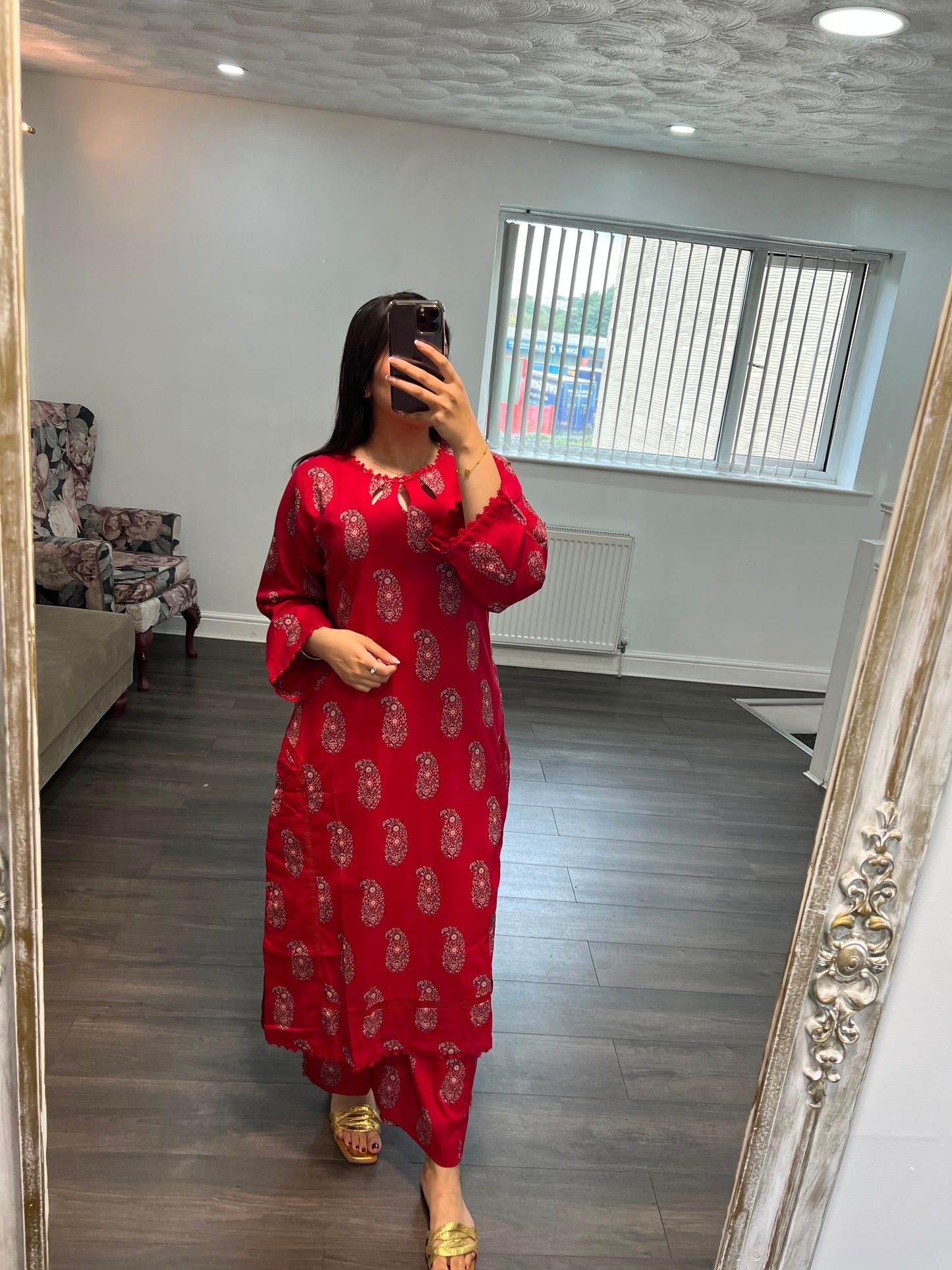 Rastaah Red Lawn Outfit Summer