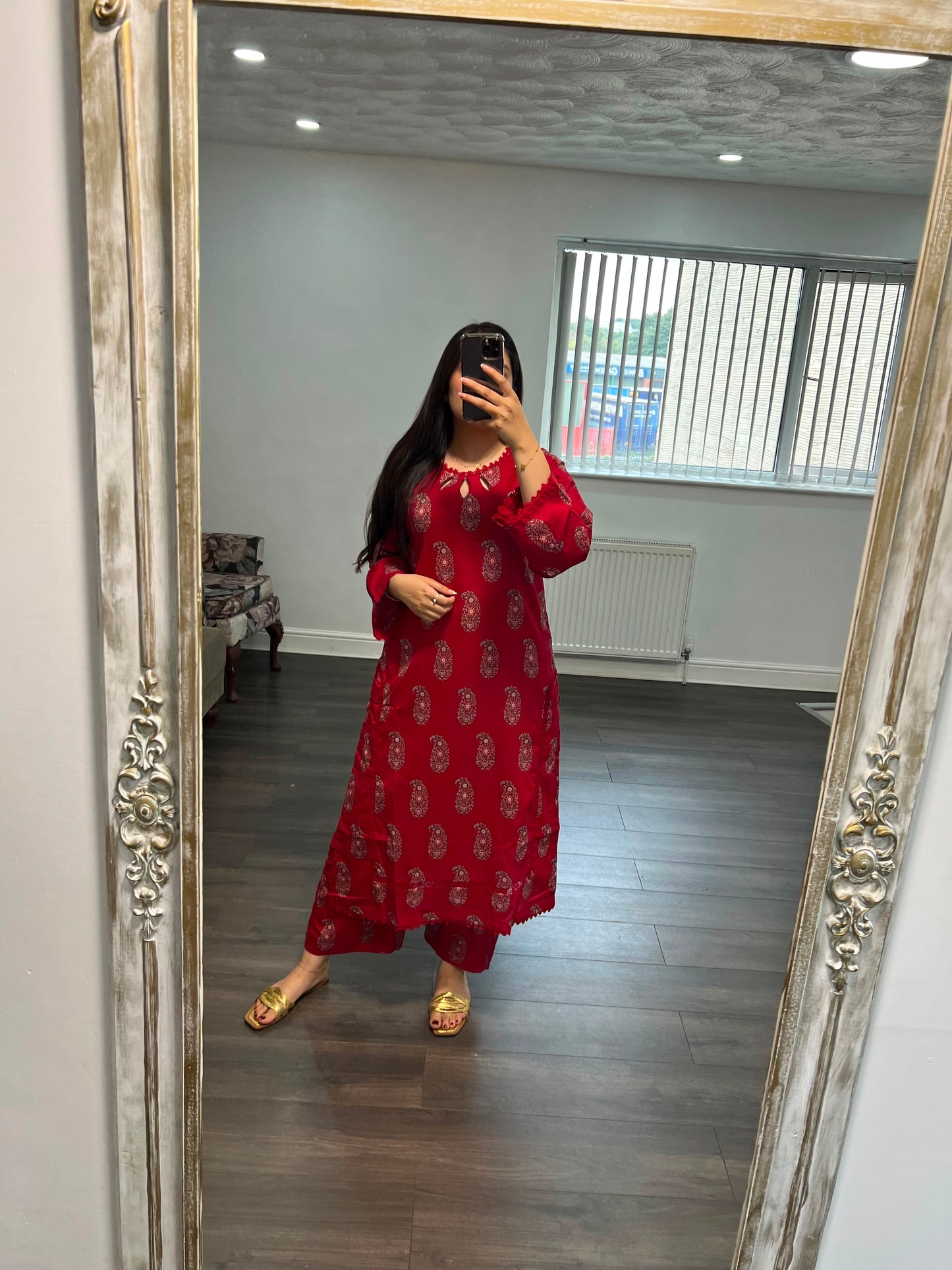 Rastaah Red Lawn Outfit Summer