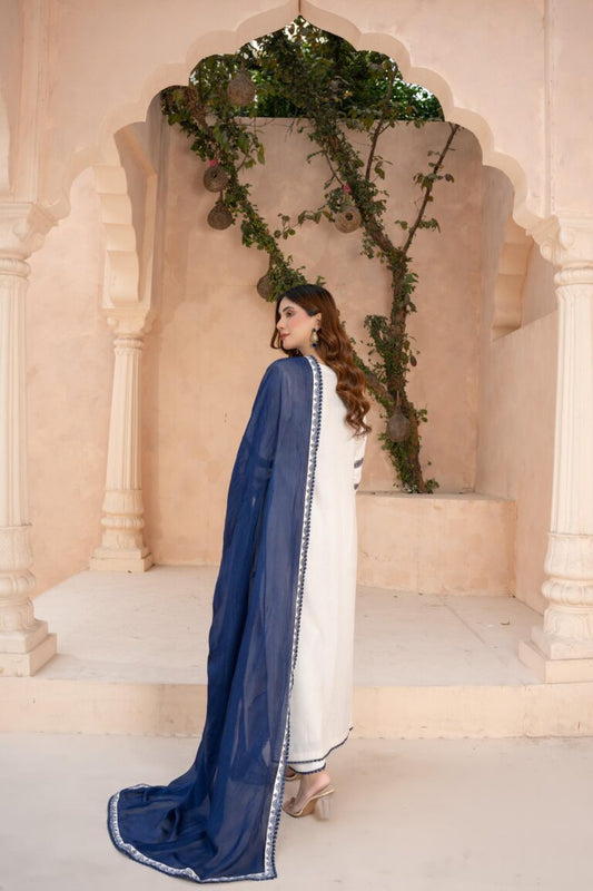 Mehr Silk Dupatta & Embroidered Pret