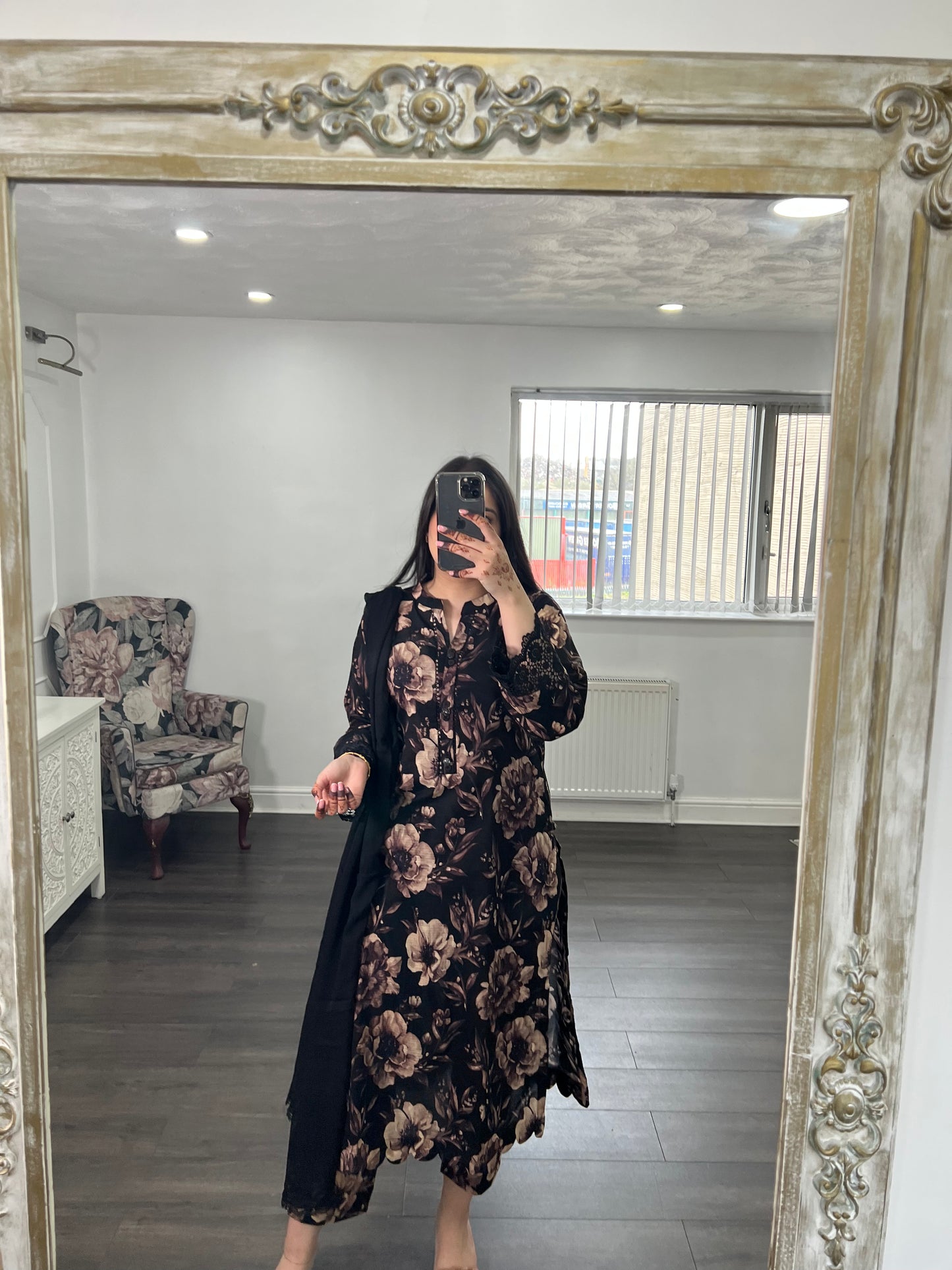 Zimal - Floral Three Piece Summer Southasian Outfit ready to wear
