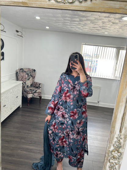 Amber - Three Piece Summer Lawn Suit South Asian Womenswear
