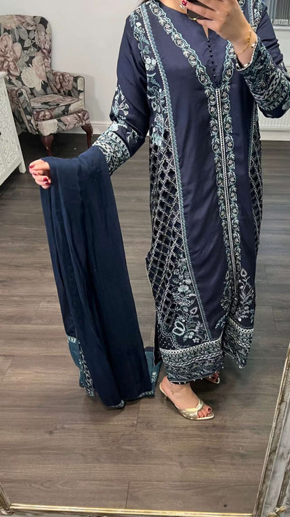ZEPHYRA – Exclusive Pret Wear | 3PC Silk Collection