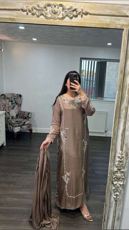 MOCHA PEARL – Luxury Kaftan Collection | 3PC