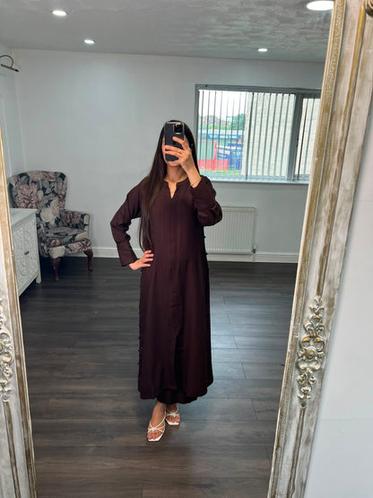 Hooria Brown – Premium Viscose 2 Piece Suit