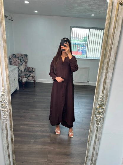Hooria Brown – Premium Viscose 2 Piece Suit
