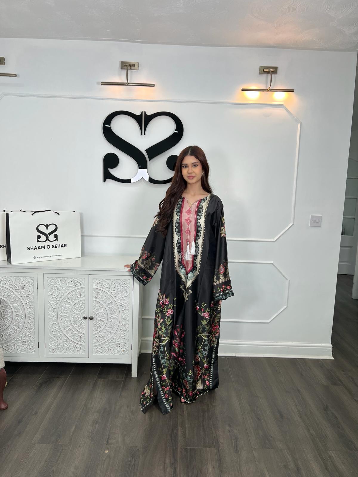 Sereen – Premium Silk Printed Kaftan