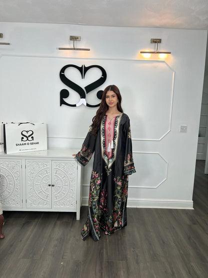 Sereen – Premium Silk Printed Kaftan