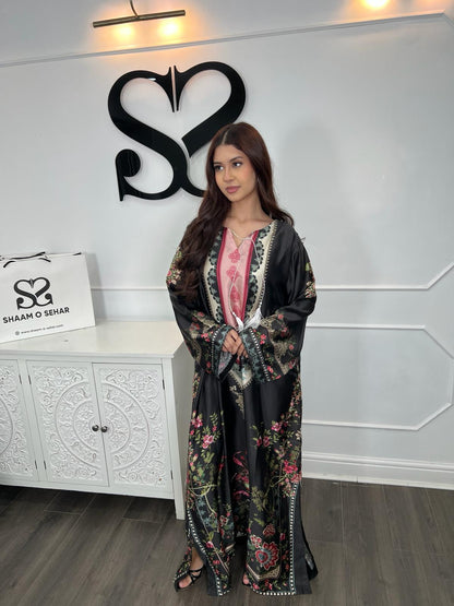 Sereen – Premium Silk Printed Kaftan