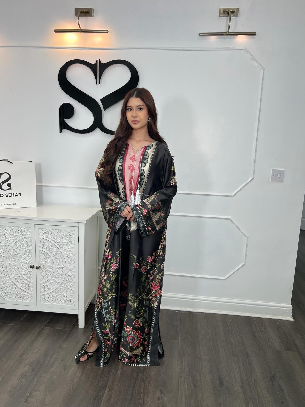 Sereen – Premium Silk Printed Kaftan