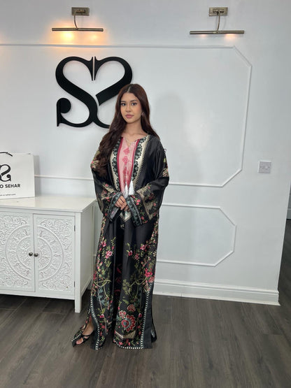 Sereen – Premium Silk Printed Kaftan