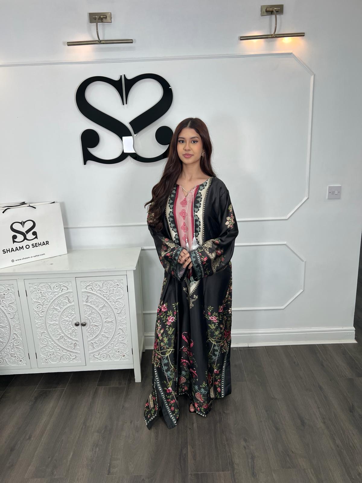 Sereen – Premium Silk Printed Kaftan
