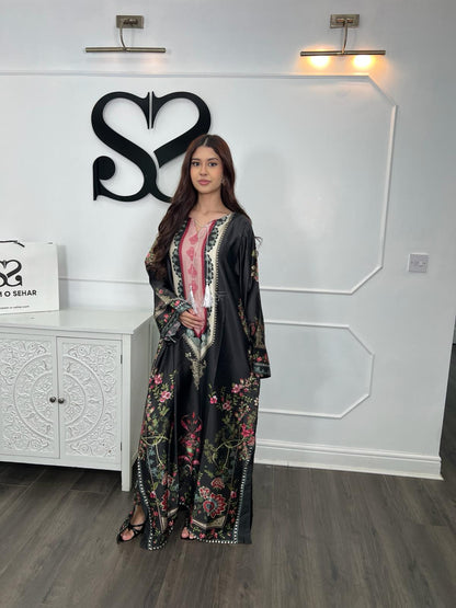 Sereen – Premium Silk Printed Kaftan