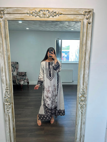 Midnight Bloom Kaftan Shirt