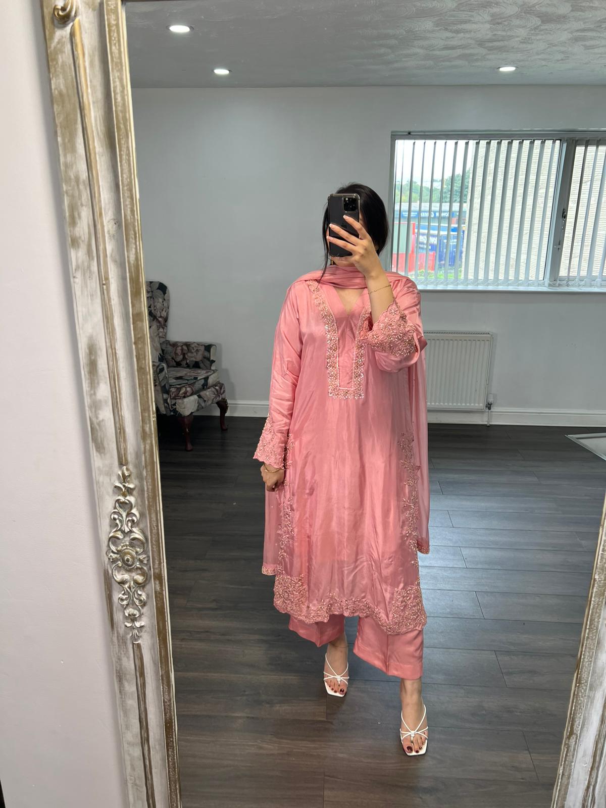 Nayara – Blush Pink 3 Piece Ensemble