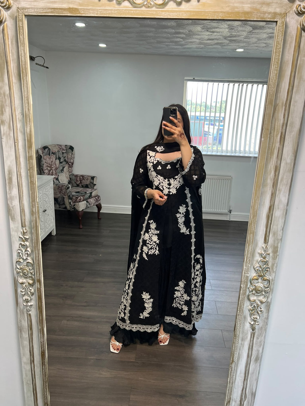 Naqsh-e-Shab – Black & Ivory Embroidered 3-Piece Luxury Pret