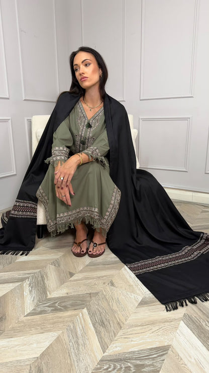SEHRISH — Viscose Woven Winter 3-Piece Suit with Shawl