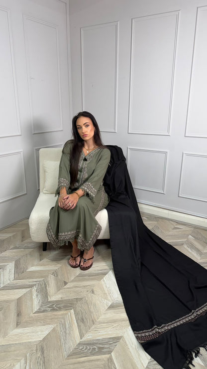SEHRISH — Viscose Woven Winter 3-Piece Suit with Shawl