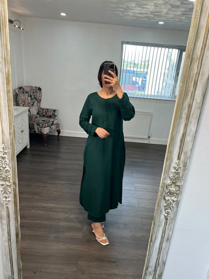 MEERUB – Bottle Green 2 Piece Suit