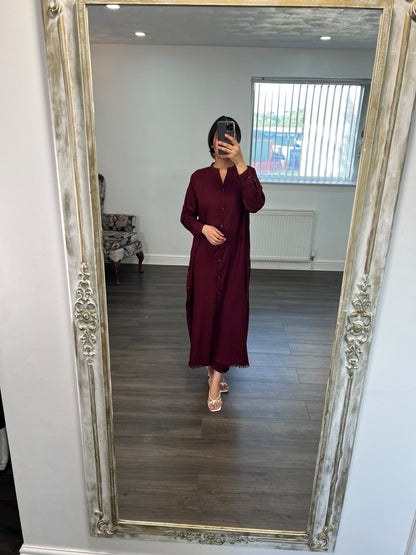 MEHAR – Elegant Maroon 2 Piece Suit