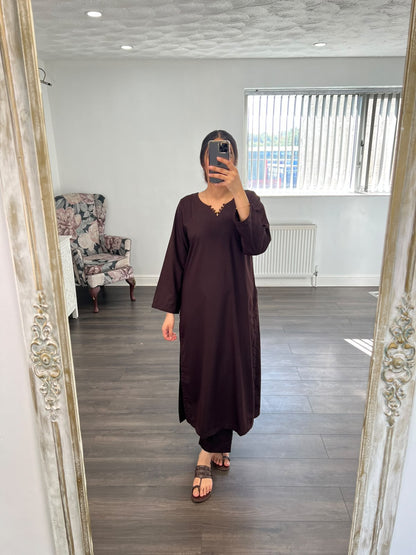 ZIYAAH CHOCOLATE BROWN — 2 PIECE