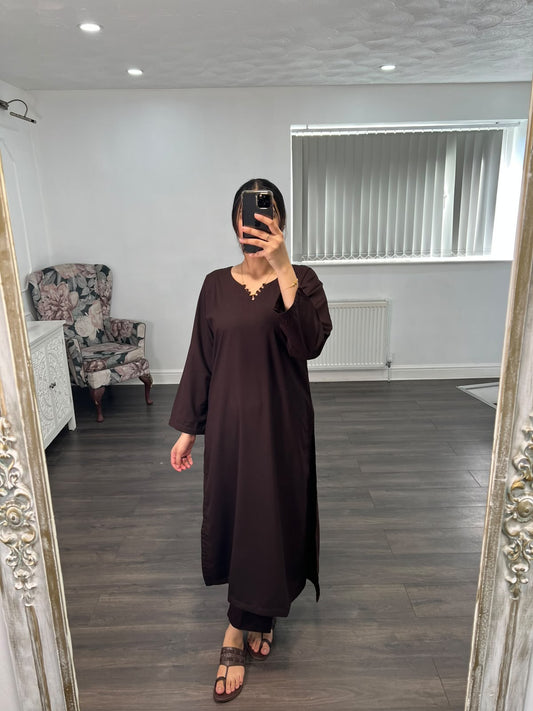 ZIYAAH CHOCOLATE BROWN — 2 PIECE