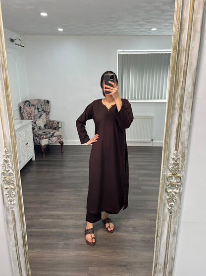 ZIYAAH CHOCOLATE BROWN — 2 PIECE