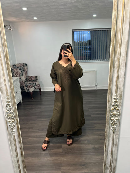 NOORI – Embroidered Winter Long Suit
