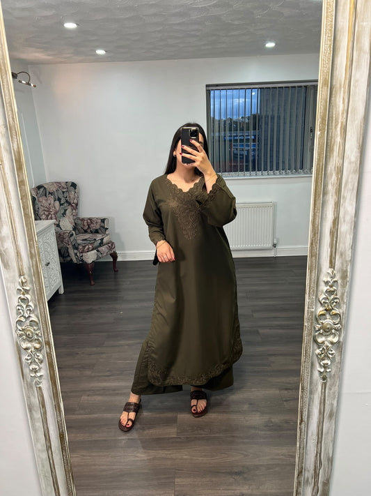 NOORI – Embroidered Winter Long Suit