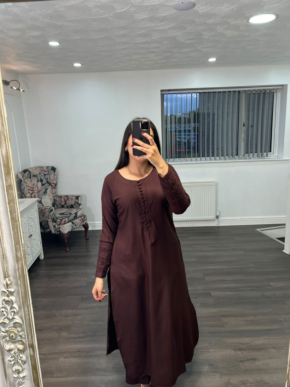 MEERUB – Embroidered Winter Long Suit