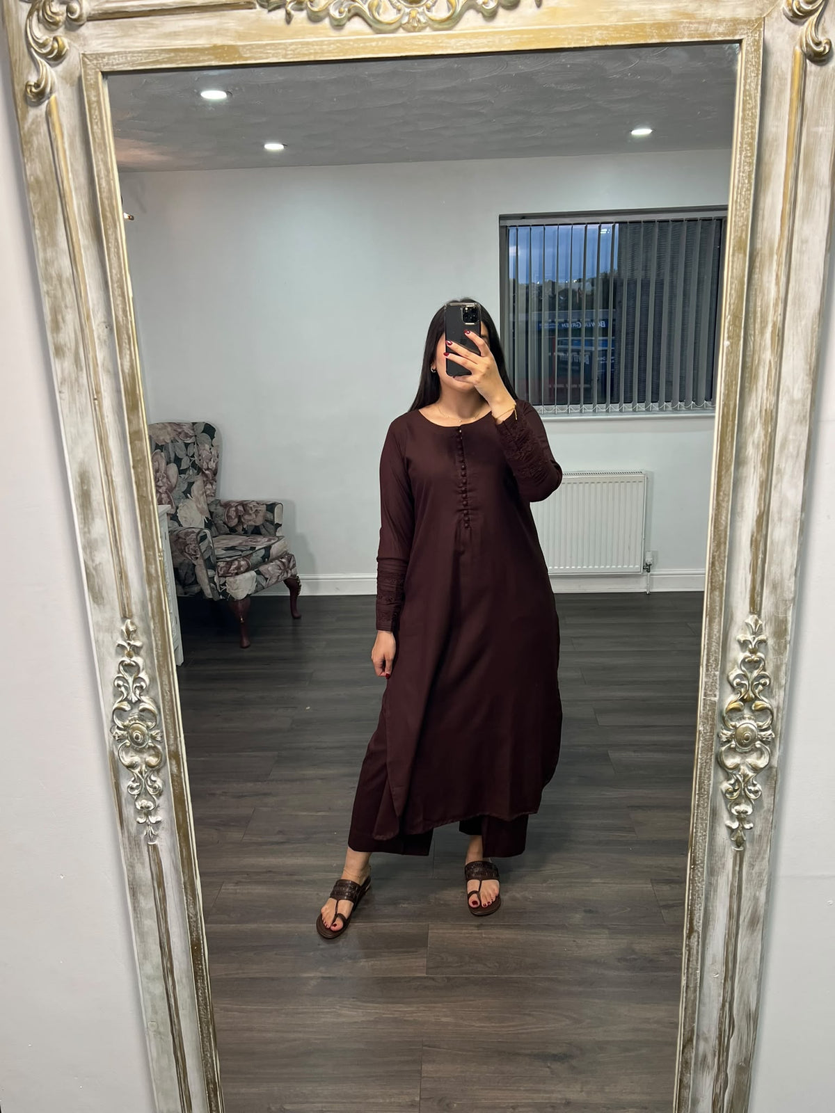 MEERUB – Embroidered Winter Long Suit