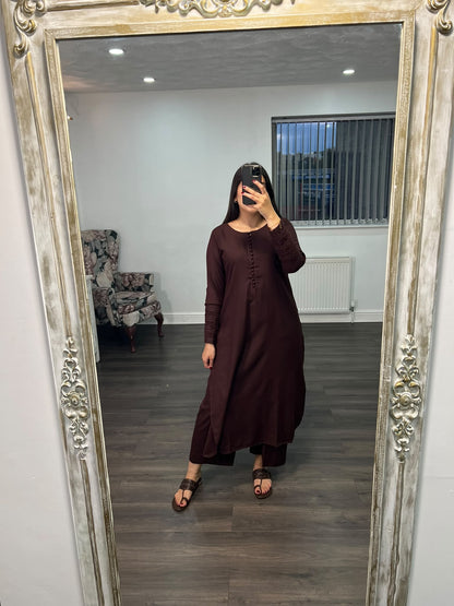 MEERUB – Embroidered Winter Long Suit