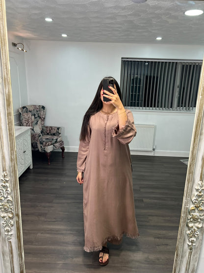 FIZA – Long-Length Karandi A-Line Dress