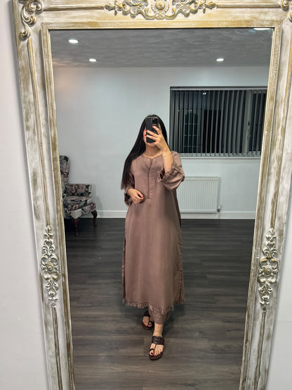 FIZA – Long-Length Karandi A-Line Dress
