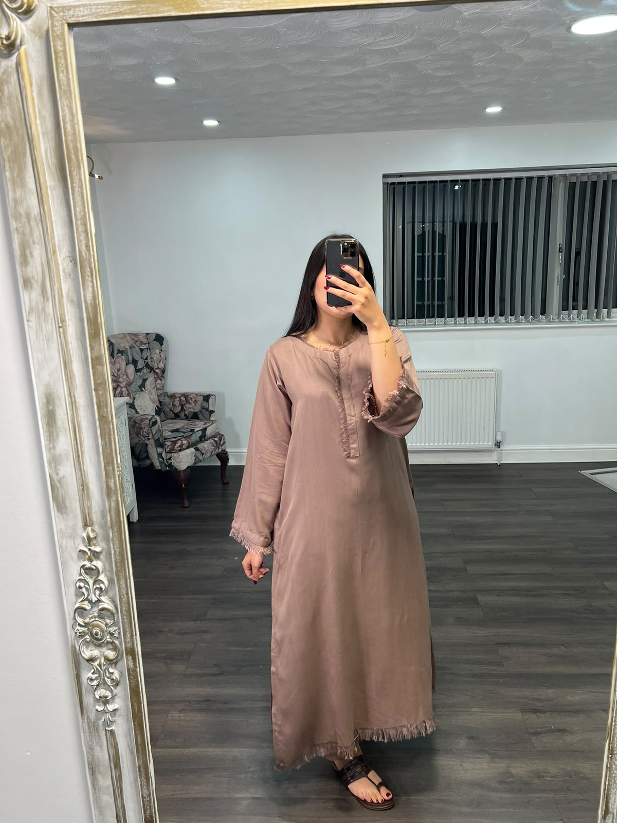 FIZA – Long-Length Karandi A-Line Dress