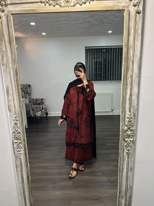 Sobia – 3 Piece Karandi Winter Collection