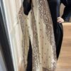 Malka Akhtar Winter Shawl – Offwhite & Brown